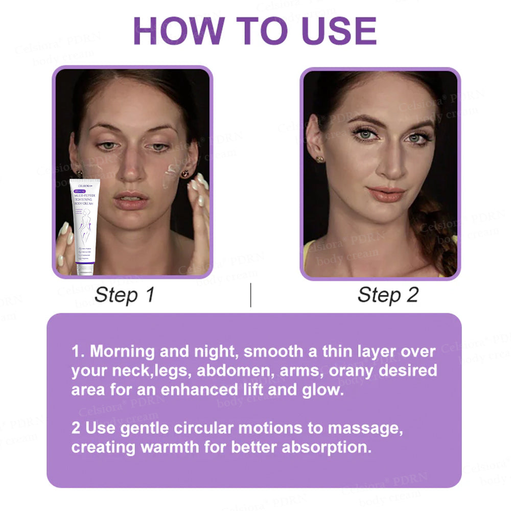 FDA Official: Celsiora® PDRN Multi-Peptide Massaging Body Roller Cream- Anti-aging, Hydrating, Skin Firming & Lifting, Skin Repair, Even Tone, Acne and Dark Spot Treatment, Wart and Mole Removal, and Psoriasis Relief.