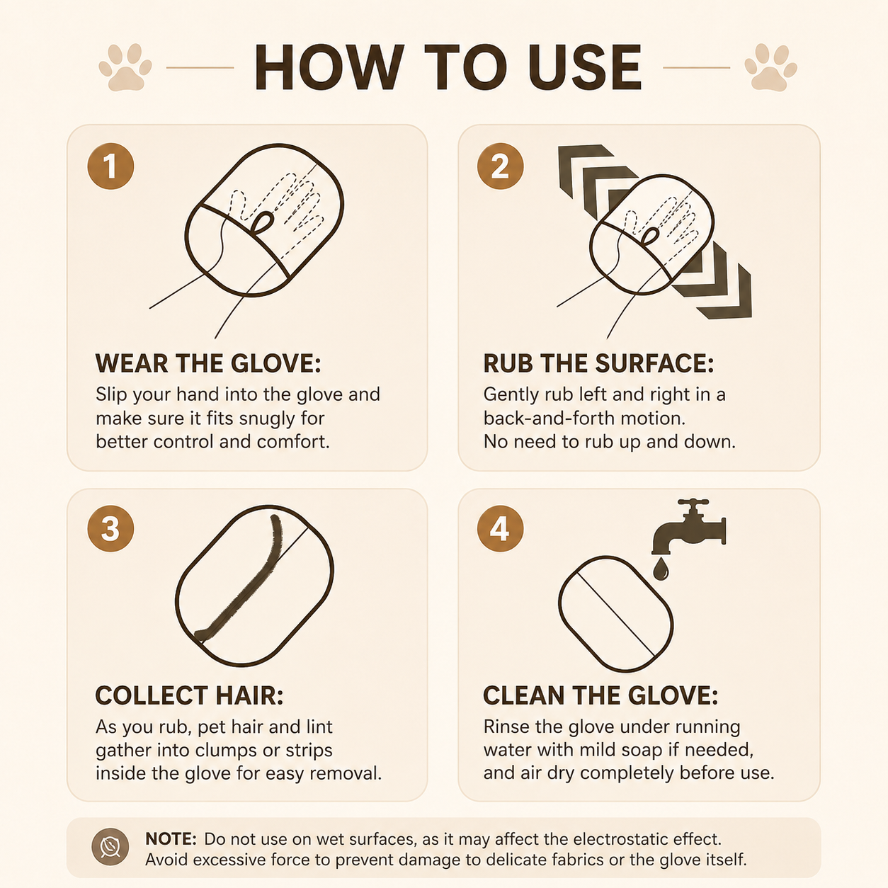 🔥Latest Technology🔥🐾🧤 Pet Hair Remover Electrostatic Gloves