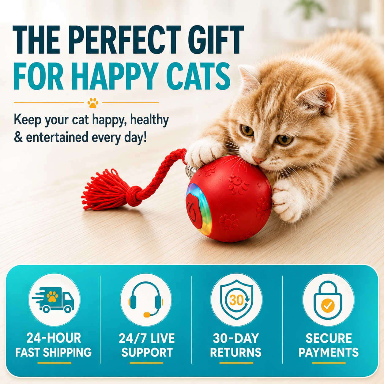 😻 🎶 Smart Interactive Bird Chirping Toy Ball